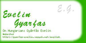evelin gyarfas business card